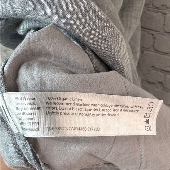 Eileen Fisher 100% Organic Cotton Loose Lightweight Blazer Duster Size L Large - Picture 12 of 13